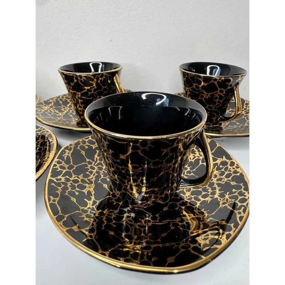 Vintage Chodziez Iza Coffee Set Jozef Wrzesien MCM Poland 15 Piece Complete Set